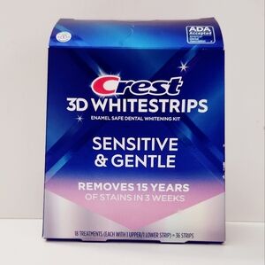 Crest 3D Whitestrips Sensitive & Gentle At-Home Teeth Whitening Kit